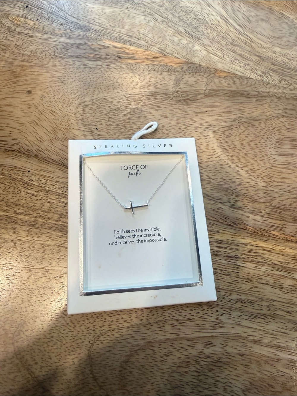 Sterling Silver Cross Necklace - Silver